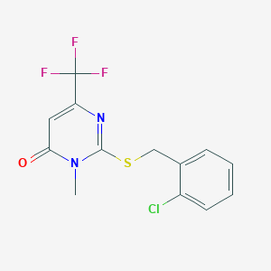 2-((2-Chlorobenzyl)sulfanyl)-3-methyl-6-(trifluoromethyl)-4(3H)-pyrimidinone