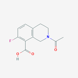 molecular formula C12H12FNO3 B2434578 2-Acetyl-7-fluoro-3,4-dihydro-1H-isoquinoline-8-carboxylic acid CAS No. 2248976-58-9