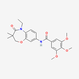 N-(5-ethyl-3,3-dimethyl-4-oxo-2,3,4,5-tetrahydrobenzo[b][1,4]oxazepin-8-yl)-3,4,5-trimethoxybenzamide