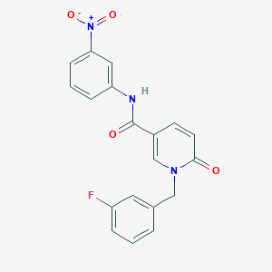 molecular formula C19H14FN3O4 B2434588 1-[(3-fluorophenyl)methyl]-N-(3-nitrophenyl)-6-oxopyridine-3-carboxamide CAS No. 941910-92-5