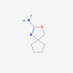 molecular formula C7H12N2O B2434590 3-Oxa-1-azaspiro[4.4]non-1-en-2-amine CAS No. 1498492-55-9