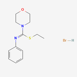 molecular formula C13H19BrN2OS B2434594 ethyl N-phenyl-4-morpholinecarbimidothioate CAS No. 1217201-31-4