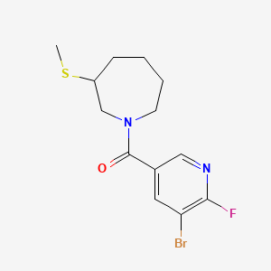 B2434595 1-(5-Bromo-6-fluoropyridine-3-carbonyl)-3-(methylsulfanyl)azepane CAS No. 2094199-45-6
