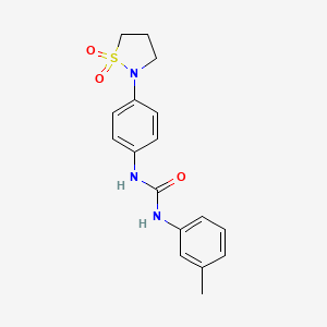 molecular formula C17H19N3O3S B2434597 1-(4-(1,1-二氧化异噻唑烷-2-基)苯基)-3-(间甲苯基)脲 CAS No. 1203206-59-0
