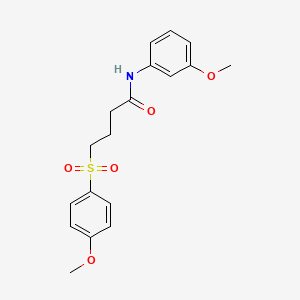 molecular formula C18H21NO5S B2434598 N-(3-methoxyphenyl)-4-((4-methoxyphenyl)sulfonyl)butanamide CAS No. 923065-47-8