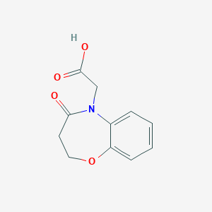 molecular formula C11H11NO4 B2434605 2-(4-氧代-2,3,4,5-四氢-1,5-苯并恶杂环-5-基)乙酸 CAS No. 863668-08-0