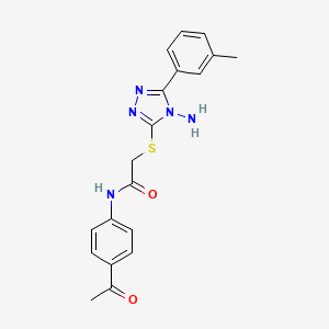 N-(4-acetylphenyl)-2-{[4-amino-5-(3-methylphenyl)-4H-1,2,4-triazol-3-yl]sulfanyl}acetamide