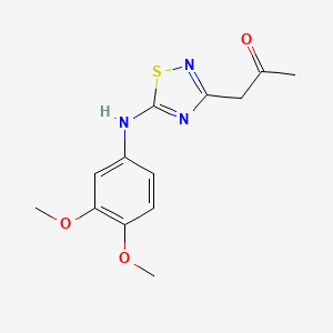 molecular formula C13H15N3O3S B2434619 1-{5-[(3,4-二甲氧基苯基)氨基]-1,2,4-噻二唑-3-基}丙烷-2-酮 CAS No. 521329-08-8