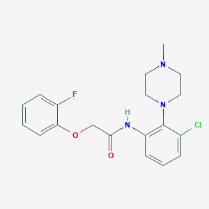 molecular formula C19H21ClFN3O2 B243463 N-[3-chloro-2-(4-methylpiperazin-1-yl)phenyl]-2-(2-fluorophenoxy)acetamide 