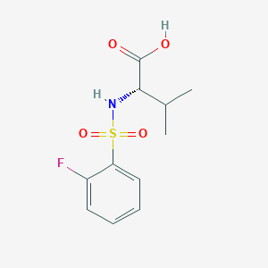 (2S)-2-[(2-fluorophenyl)sulfonylamino]-3-methylbutanoic acid