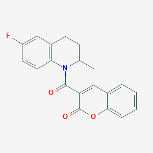 3-(6-fluoro-2-methyl-1,2,3,4-tetrahydroquinoline-1-carbonyl)-2H-chromen-2-one