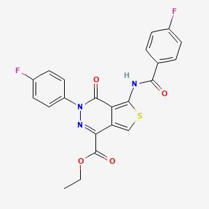 Ethyl 5-[(4-fluorobenzoyl)amino]-3-(4-fluorophenyl)-4-oxothieno[3,4-d]pyridazine-1-carboxylate