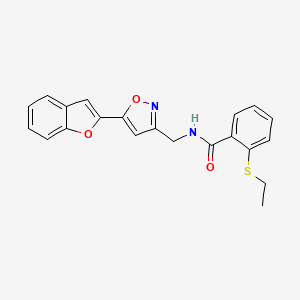 N-((5-(benzofuran-2-yl)isoxazol-3-yl)methyl)-2-(ethylthio)benzamide