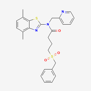 4-(benzylsulfonyl)-N-(4,7-dimethylbenzo[d]thiazol-2-yl)-N-(pyridin-2-ylmethyl)butanamide