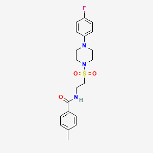N-(2-((4-(4-fluorophenyl)piperazin-1-yl)sulfonyl)ethyl)-4-methylbenzamide