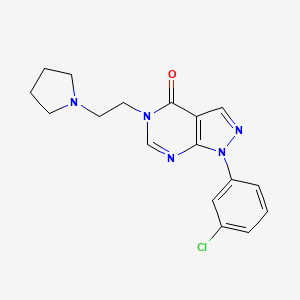 molecular formula C17H18ClN5O B2434662 1-(3-Chlorophenyl)-5-(2-pyrrolidin-1-ylethyl)pyrazolo[3,4-d]pyrimidin-4-one CAS No. 897613-87-5