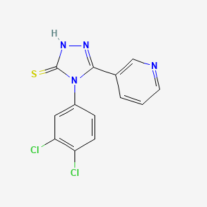 molecular formula C13H8Cl2N4S B2434665 4-(3,4-dichlorophenyl)-5-(pyridin-3-yl)-4H-1,2,4-triazole-3-thiol CAS No. 438031-57-3