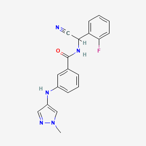N-[cyano(2-fluorophenyl)methyl]-3-[(1-methyl-1H-pyrazol-4-yl)amino]benzamide