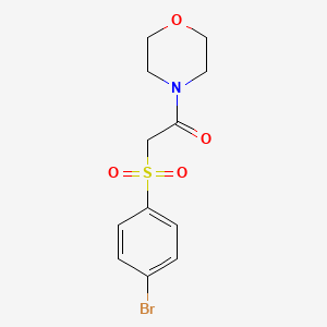 molecular formula C12H14BrNO4S B2434673 2-[(4-Bromophenyl)sulfonyl]-1-morpholino-1-ethanone CAS No. 339097-91-5