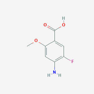 molecular formula C8H8FNO3 B2434680 Ácido 4-amino-5-fluoro-2-metoxibenzoico CAS No. 1346763-78-7