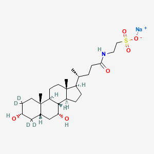 2-[[(3alpha,5beta,7alpha)-3,7-Dihydroxy-24-oxocholan-24-yl-2,2,4,4-d4]amino]-ethanesulfonicacid,monosodiumsalt