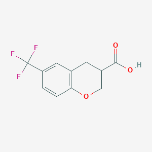 molecular formula C11H9F3O3 B2434683 6-(三氟甲基)色满-3-羧酸 CAS No. 944899-33-6