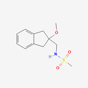 molecular formula C12H17NO3S B2434685 N-((2-methoxy-2,3-dihydro-1H-inden-2-yl)methyl)methanesulfonamide CAS No. 2034445-41-3