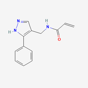 N-[(5-Phenyl-1H-pyrazol-4-yl)methyl]prop-2-enamide
