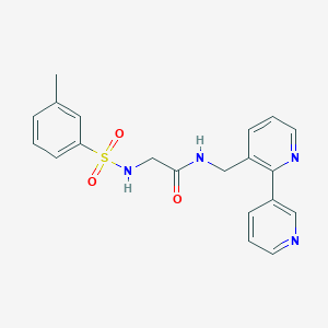 N-([2,3'-bipyridin]-3-ylmethyl)-2-(3-methylphenylsulfonamido)acetamide