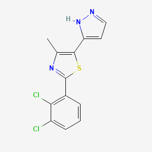 2-(2,3-dichlorophenyl)-4-methyl-5-(1H-pyrazol-5-yl)-1,3-thiazole