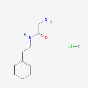 molecular formula C11H21ClN2O B2434709 N-[2-(环己-1-烯-1-基)乙基]-2-(甲基氨基)乙酰胺盐酸盐 CAS No. 2138137-96-7