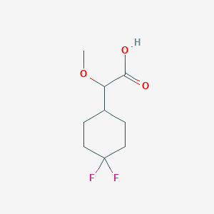 molecular formula C9H14F2O3 B2434715 2-(4,4-二氟环己基)-2-甲氧基乙酸 CAS No. 2167605-84-5