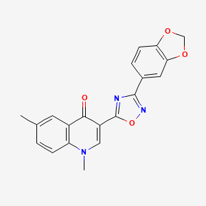 3-[3-(1,3-benzodioxol-5-yl)-1,2,4-oxadiazol-5-yl]-1,6-dimethylquinolin-4(1H)-one