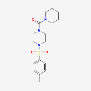 molecular formula C17H25N3O3S B2434720 Piperidin-1-yl-[4-(toluene-4-sulfonyl)-piperazin-1-yl]-methanone CAS No. 510734-56-2