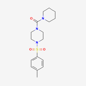 molecular formula C17H25N3O3S B2434720 哌啶-1-基-[4-(甲苯-4-磺酰基)-哌嗪-1-基]-甲酮 CAS No. 510734-56-2