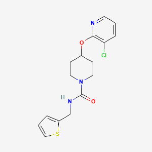 molecular formula C16H18ClN3O2S B2434721 4-((3-氯吡啶-2-基)氧基)-N-(噻吩-2-基甲基)哌啶-1-甲酰胺 CAS No. 1448028-80-5