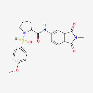 1-((4-methoxyphenyl)sulfonyl)-N-(2-methyl-1,3-dioxoisoindolin-5-yl)pyrrolidine-2-carboxamide
