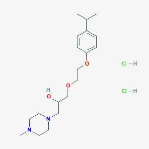 molecular formula C19H34Cl2N2O3 B2434730 1-(2-(4-Isopropylphenoxy)ethoxy)-3-(4-methylpiperazin-1-yl)propan-2-ol dihydrochloride CAS No. 1351643-36-1