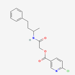molecular formula C18H19ClN2O3 B2434733 [(4-Phenylbutan-2-yl)carbamoyl]methyl 6-chloropyridine-3-carboxylate CAS No. 386279-16-9