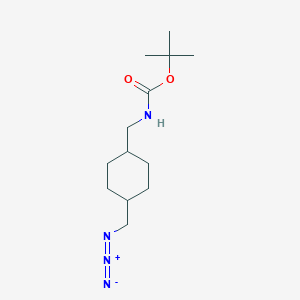 molecular formula C13H24N4O2 B2434737 反式-(4-叠氮甲基环己基甲基)-氨基甲酸叔丁酯 CAS No. 192323-08-3