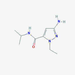 molecular formula C9H16N4O B2434744 3-amino-1-ethyl-N-isopropyl-1H-pyrazole-5-carboxamide CAS No. 1856081-14-5