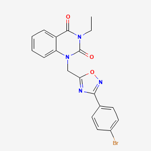 molecular formula C19H15BrN4O3 B2434746 1-((3-(4-溴苯基)-1,2,4-恶二唑-5-基)甲基)-3-乙基喹唑啉-2,4(1H,3H)-二酮 CAS No. 1207033-32-6