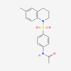 molecular formula C18H20N2O3S B2434747 N-(4-((6-Methyl-1,2,3,4-tetrahydroquinolyl)sulfonyl)phenyl)ethanamide CAS No. 496054-71-8