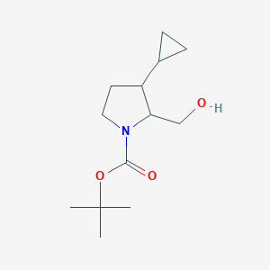 molecular formula C13H23NO3 B2434748 Tert-butyl 3-cyclopropyl-2-(hydroxymethyl)pyrrolidine-1-carboxylate CAS No. 2287299-90-3