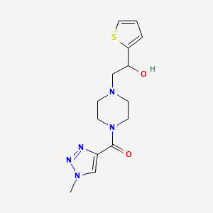 (4-(2-hydroxy-2-(thiophen-2-yl)ethyl)piperazin-1-yl)(1-methyl-1H-1,2,3-triazol-4-yl)methanone