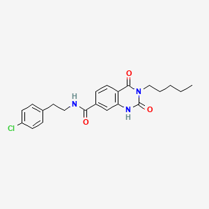 N-(4-chlorophenethyl)-2,4-dioxo-3-pentyl-1,2,3,4-tetrahydroquinazoline-7-carboxamide