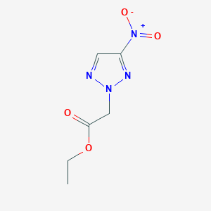 molecular formula C6H8N4O4 B2434754 2-(4-硝基-2H-1,2,3-三唑-2-基)乙酸乙酯 CAS No. 107945-77-7