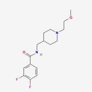 molecular formula C16H22F2N2O2 B2434755 3,4-difluoro-N-((1-(2-methoxyethyl)piperidin-4-yl)methyl)benzamide CAS No. 954077-62-4