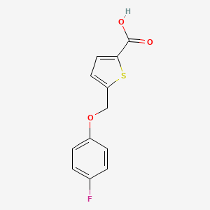 molecular formula C12H9FO3S B2434758 5-[(4-氟苯氧基)甲基]噻吩-2-羧酸 CAS No. 74556-80-2