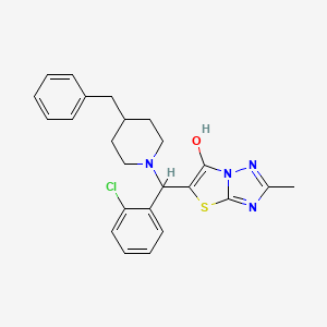 molecular formula C24H25ClN4OS B2434768 5-((4-Benzylpiperidin-1-yl)(2-chlorophenyl)methyl)-2-methylthiazolo[3,2-b][1,2,4]triazol-6-ol CAS No. 869343-21-5
